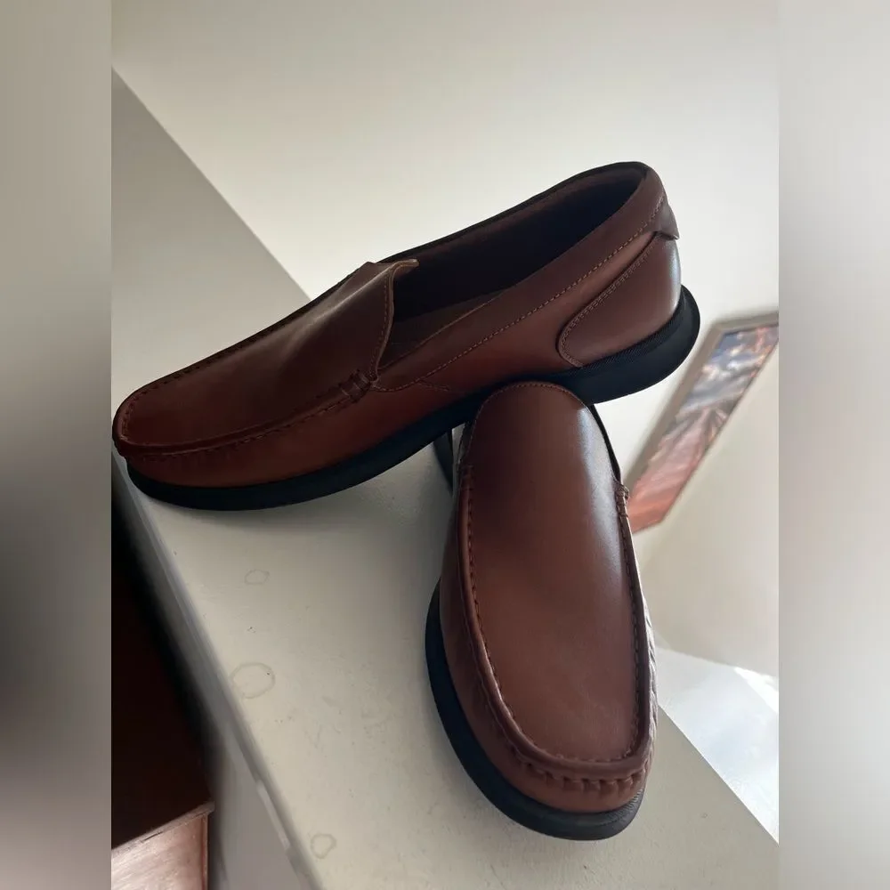 Florsheim Men's Tan Leather Slip-On Loafers
